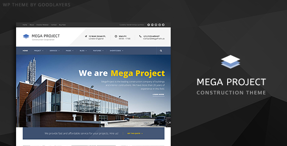 Mega Project - Construction WordPress Logo